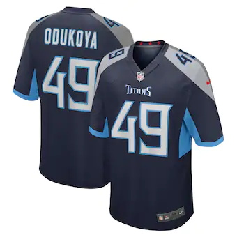 mens nike thomas odukoya navy tennessee titans game player 